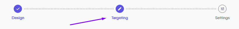 edit targeting popup and form options